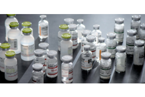 Which types of vials are used in medical simulations?