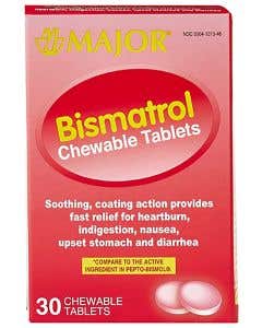 Bismatrol Antacid Chewable Tablets, 30/Package