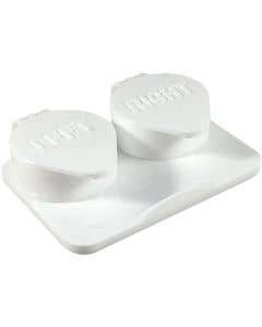 Deep Well Contact Lens Case, White, 12/Pack